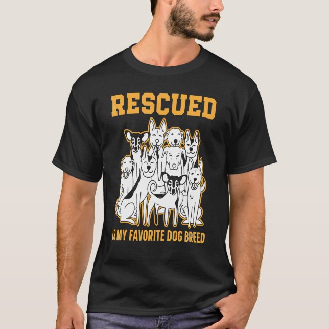 Camiseta Rescatado Es Mi Rescate Animal De Raza De Perro Fa (Anverso)