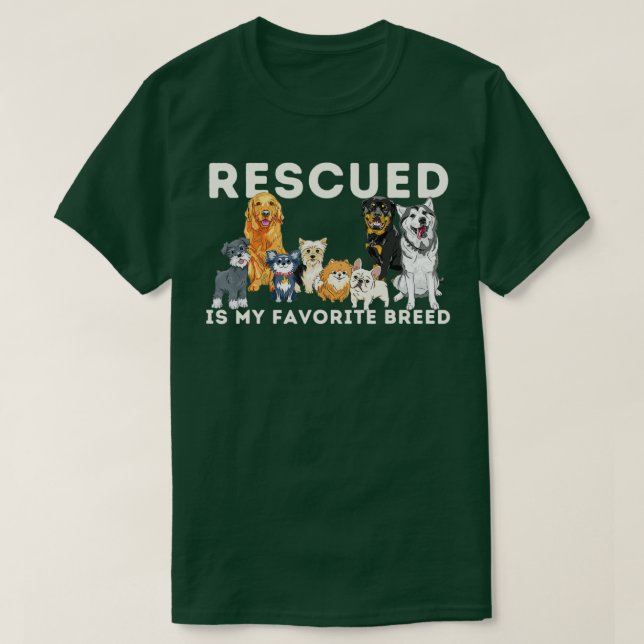 Camiseta Rescatado es mi rescate animal favorito (Diseño del anverso)