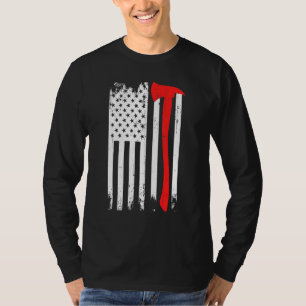 Camiseta Rescatador de bomberos patriótico de bomberos