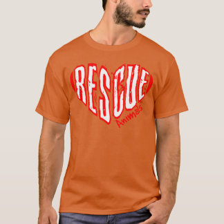 Camiseta Rescatar Animales Corazón familia