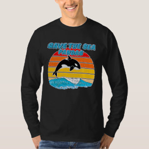 Camiseta Rescatar orcas asesinas salvan a las pandas marina