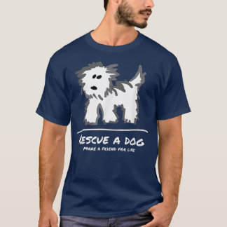 Camiseta Rescate a un perro, no compres a Adopte a un amant