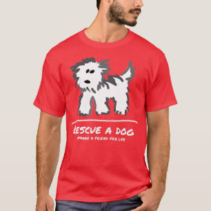 Camiseta Rescate a un perro que no compra adopto a un amant