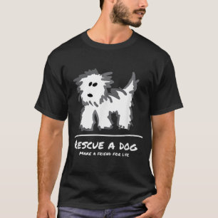 Camiseta ¡Rescate a un perro que no compre Adopt! Lover Ani