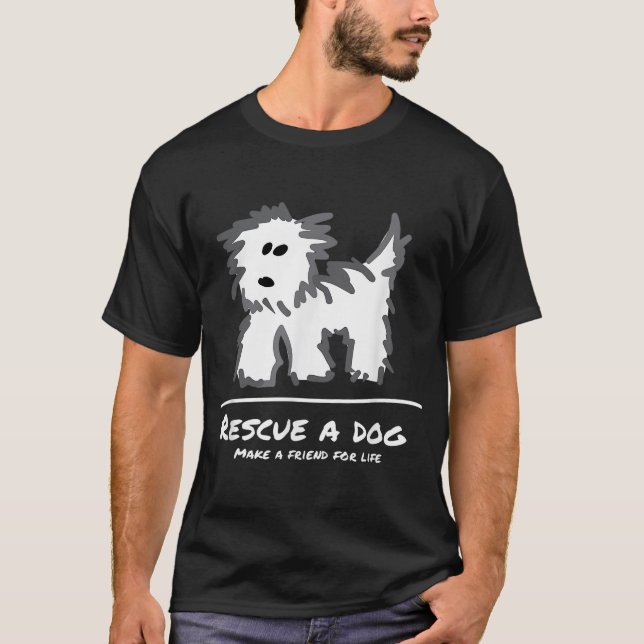 Camiseta ¡Rescate a un perro que no compre Adopt! Lover Ani (Anverso)