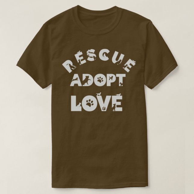 Camiseta Rescate Adoptar Perros De Amor (Diseño del anverso)