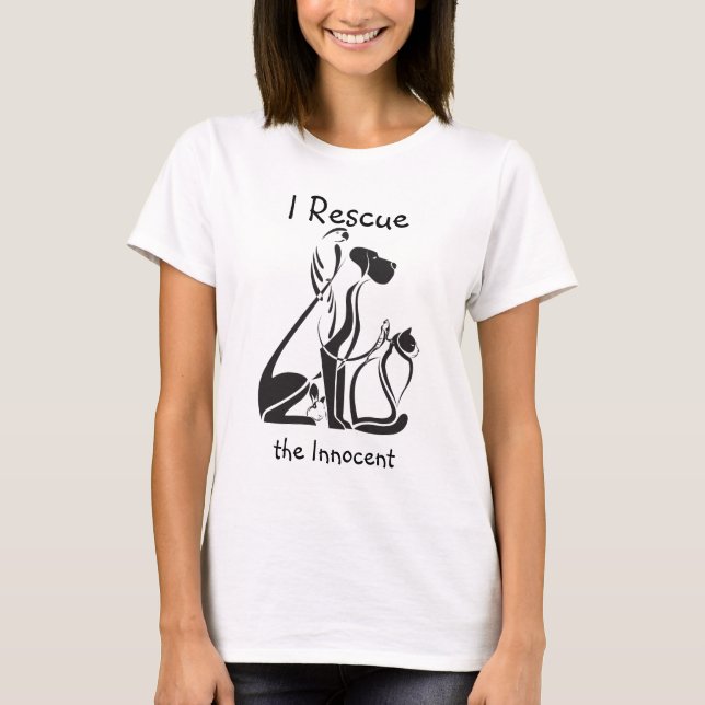 Camiseta Rescate animal Animales Estilizados (Anverso)