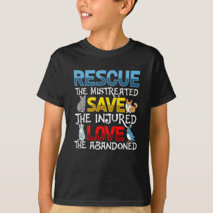 Camiseta Rescate animal Ave de perro conejo felino