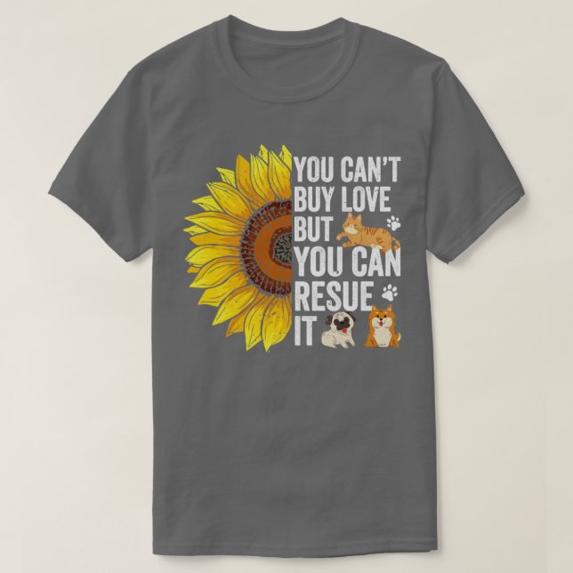 Camiseta Rescate animal de girasol que puedes rescatar (Diseño del anverso)