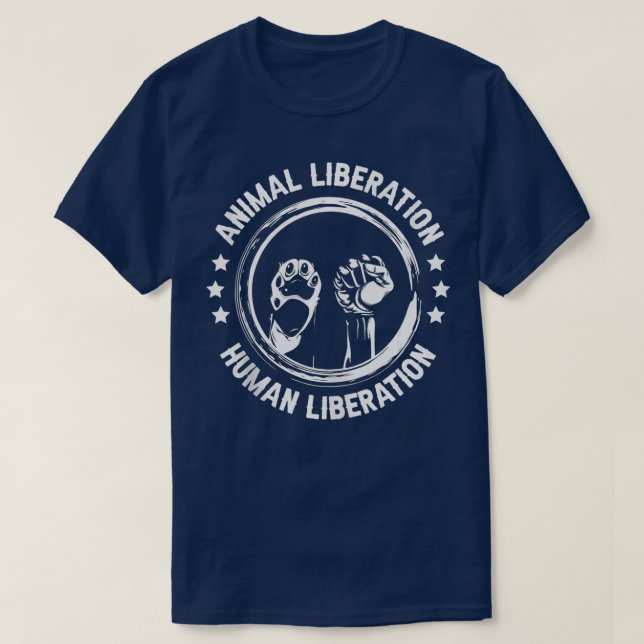 Camiseta Rescate animal de liberación humana (Diseño del anverso)