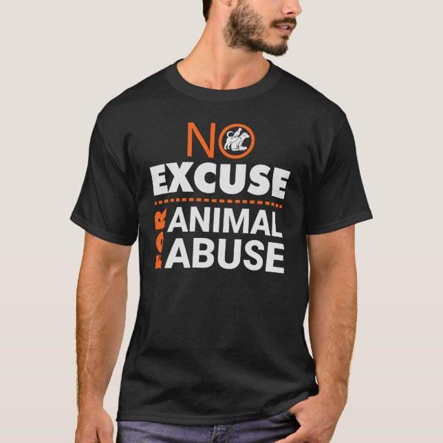 Camiseta Rescate animal | No Hay Excusa Para El Abuso Anima (Anverso)