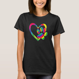 Camiseta Rescate Animal Perro Gato Pata Estampado Corazón I