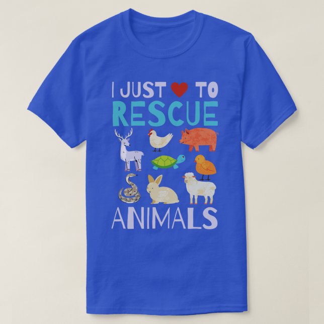 Camiseta Rescate animal Rescatación de animales Trabajo de  (Diseño del anverso)
