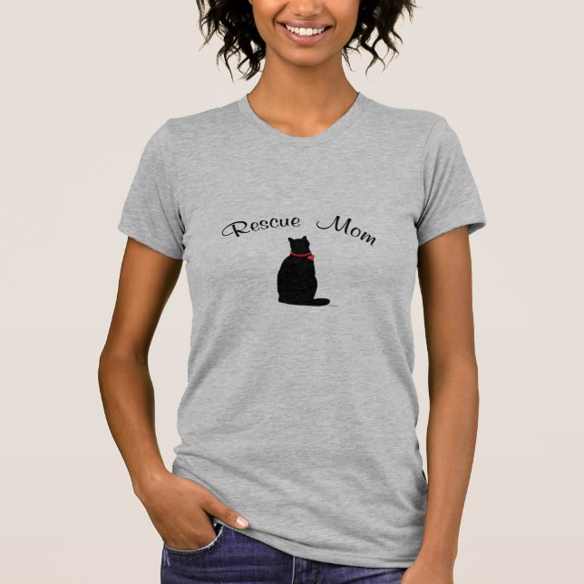 Camiseta Rescate con mamá, gato temática de mujer (Anverso)
