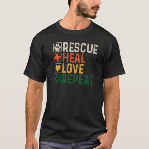 Camiseta Rescate curar amor Repetir Perros Perros Perros Pe