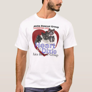 Camiseta Rescate de Akita - corazón de Dixie