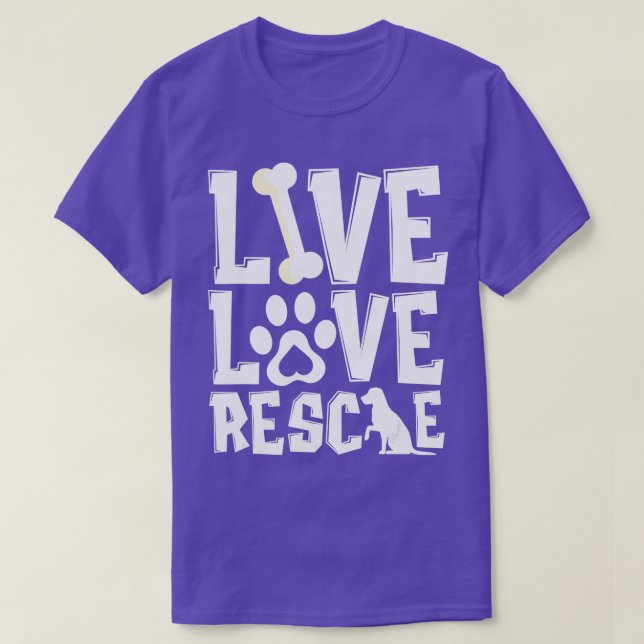 Camiseta Rescate de amor en vivo trabajador de rescate de r (Diseño del anverso)