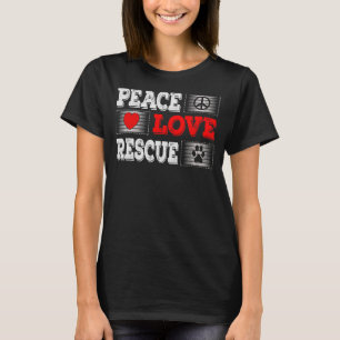 Camiseta Rescate de amor por la paz para perro