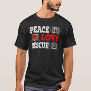 Camiseta Rescate de amor por la paz para perro