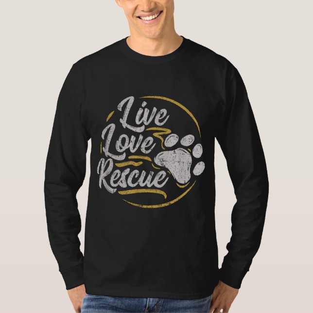 Camiseta Rescate de amor vivo - Perro amante adopta adopció (Anverso)