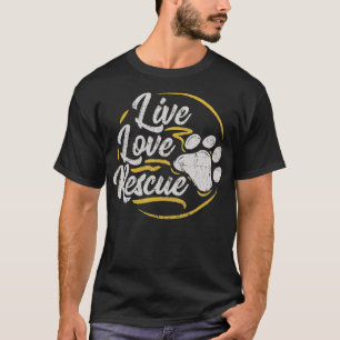 Camiseta Rescate de amor vivo - Perro amante Adopta un perr