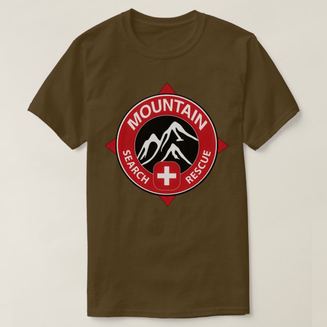 Camiseta Rescate de amp de búsqueda de montaña  (Diseño del anverso)