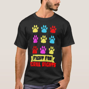 Camiseta RESCATE DE Gatos DERECHOS DE LOS ANIMALES RESCATE
