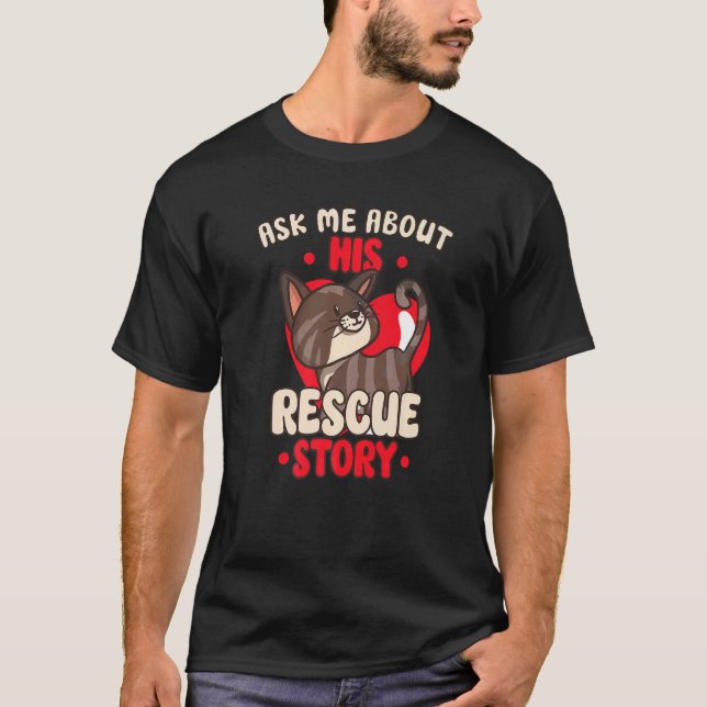 Camiseta Rescate de Gatos Derechos de los Animales Rescate  (Anverso)