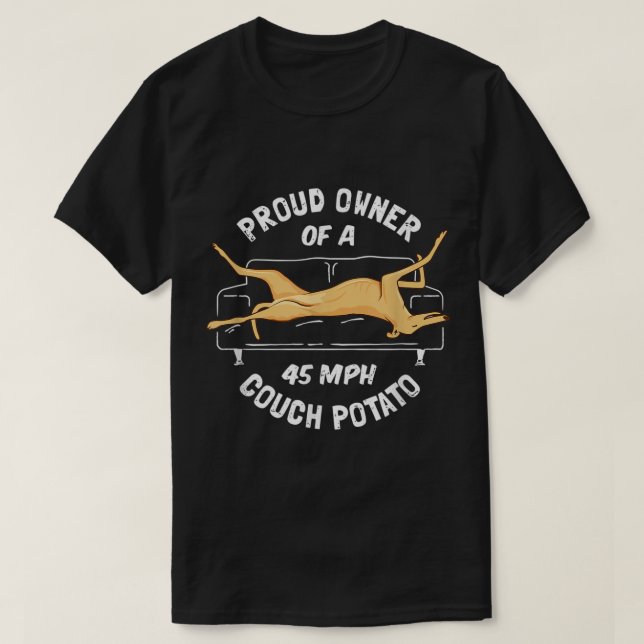 Camiseta Rescate de Greyhound - Propietario orgulloso 45MPH (Diseño del anverso)