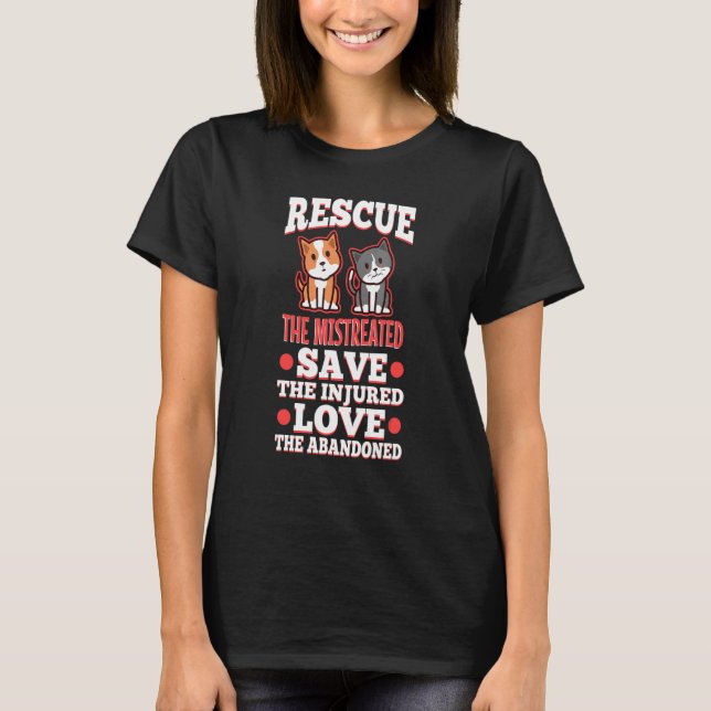 Camiseta Rescate De Los Maltratados Salven A Los Heridos (Anverso)