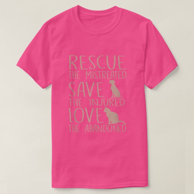 Camiseta Rescate De Los Maltratados Salven El Amor Herido D (Diseño del anverso)