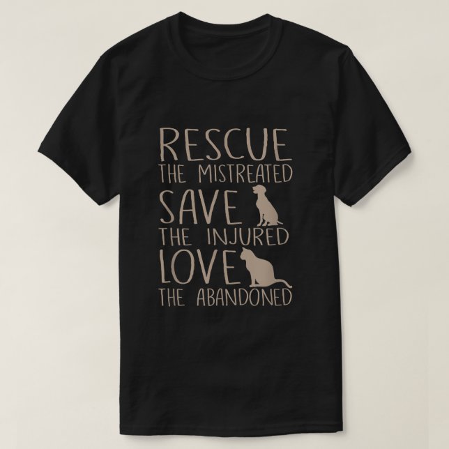 Camiseta Rescate De Los Maltratados Salven El Amor Herido D (Diseño del anverso)