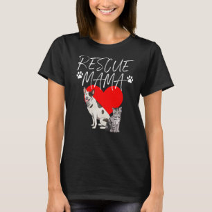 Camiseta Rescate de Mamá Protección Animal Mascota Amor Ani