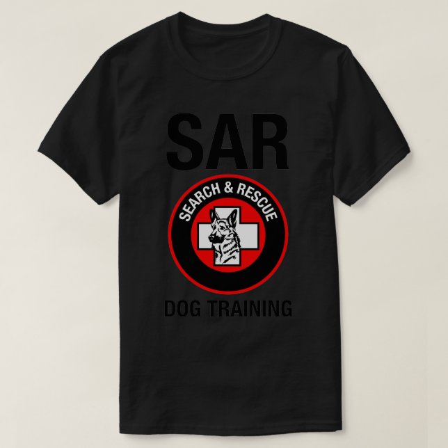 Camiseta Rescate de marca de búsqueda de K9 (Diseño del anverso)