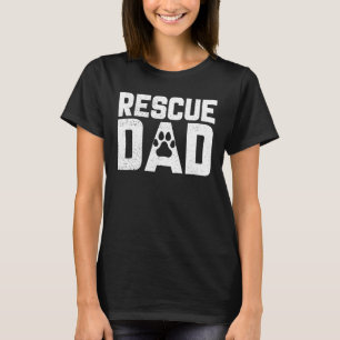 Camiseta Rescate de perro de hombres papá salvando animales