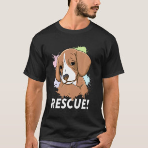Camiseta Rescate de perros Adopta refugio de perros de pata