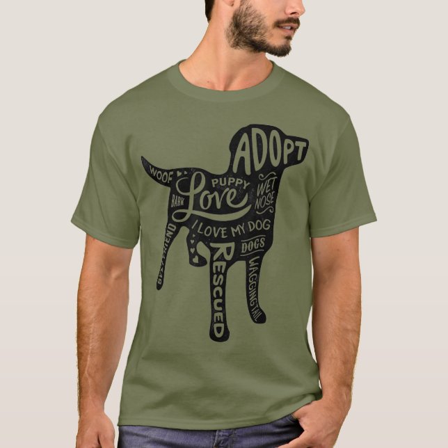 Camiseta Rescate de perros de apoyo (Anverso)