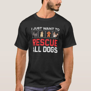 Camiseta Rescate De Perros Sólo Quiero Rescatar El Humor De