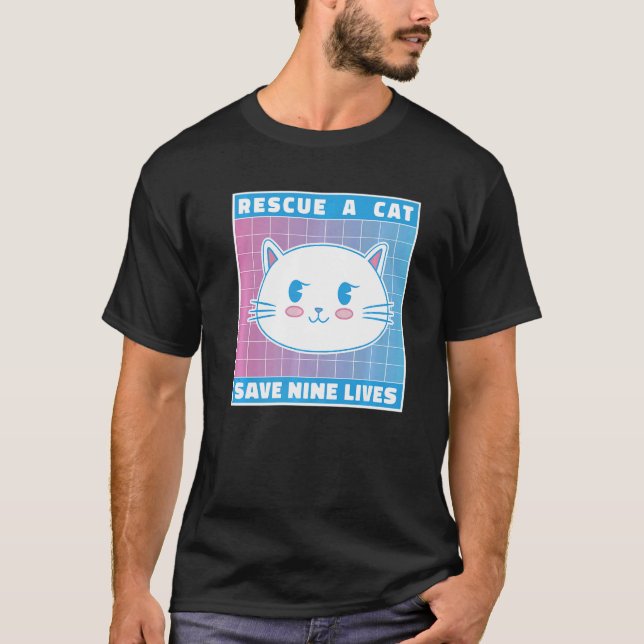 Camiseta Rescate De Un Gato Guarda Nueve Vidas Kit De Anima (Anverso)