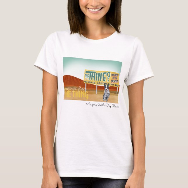 Camiseta Rescate del perro del ganado de Arizona - la cosa (Anverso)
