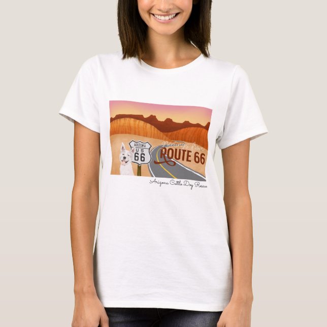 Camiseta Rescate del perro del ganado de Arizona - ruta 66 (Anverso)