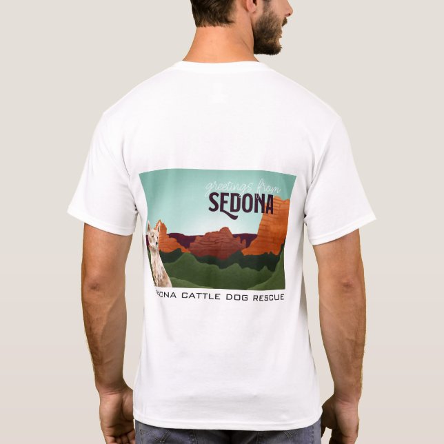 Camiseta Rescate del perro del ganado de Arizona - Sedona (Reverso)