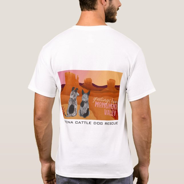 Camiseta Rescate del perro del ganado de Arizona - valle (Reverso)