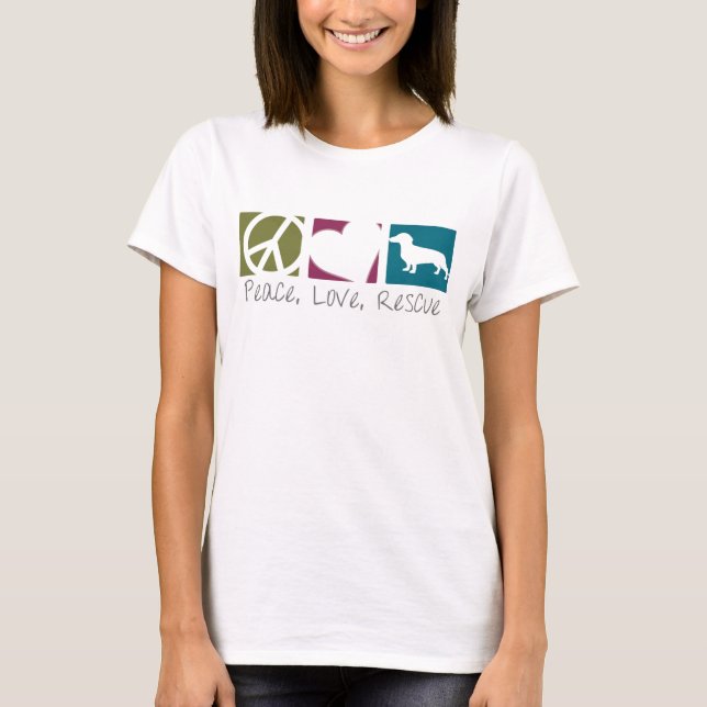Camiseta Rescate la Florida del sur del Dachshund (Anverso)