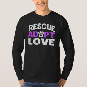 Camiseta Rescate lindo Adopta Novedad De Amor Divertida Com