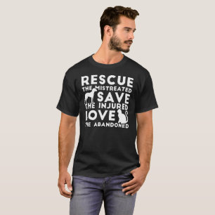 Camiseta Rescate maltratado del amor de la reserva herido