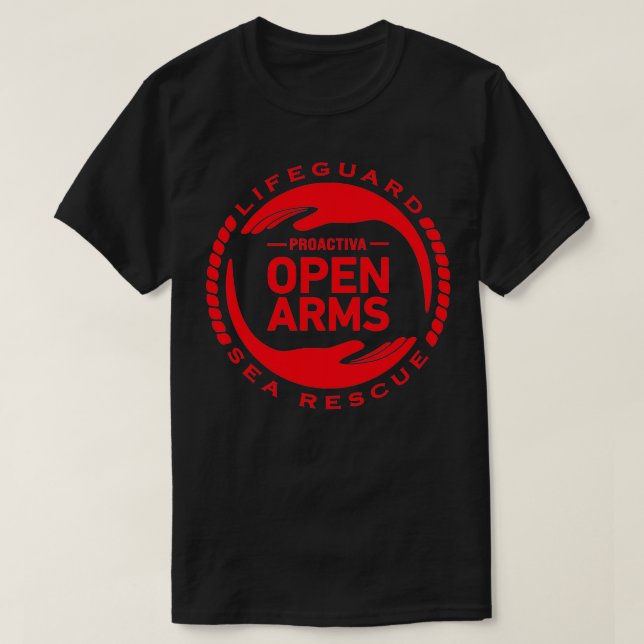 Camiseta Rescate marítimo de armas abiertas de Proactiva (Diseño del anverso)