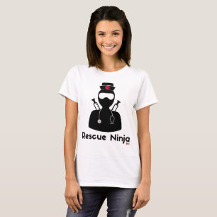 Camiseta Rescate Ninja - enfermera registradoa divertida