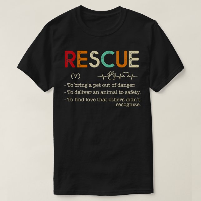 Camiseta Rescate para sacar a un mascota del peligroPara en (Diseño del anverso)