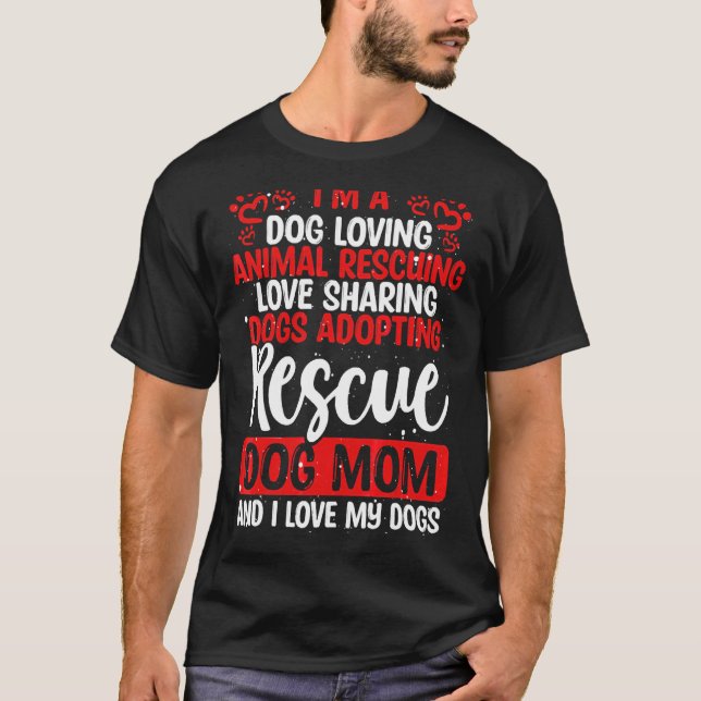 Camiseta Rescate perro madre de refugio de perro día de res (Anverso)